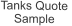 Tanks Quote      Sample